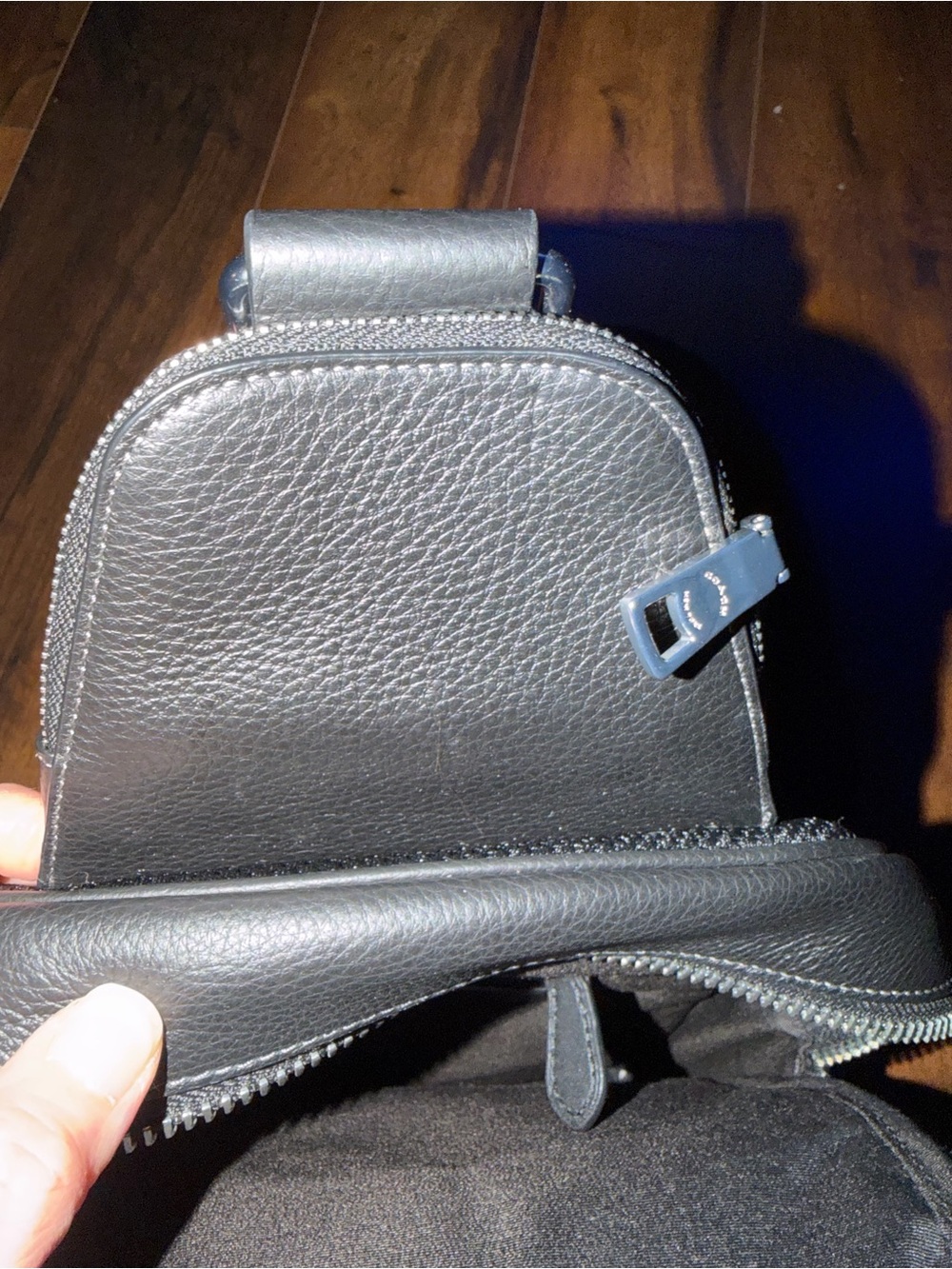 Coach Black Pebbled Leather Men's Crossbody Belt Bag Ethan pack retail $378 - Picture 8 of 10